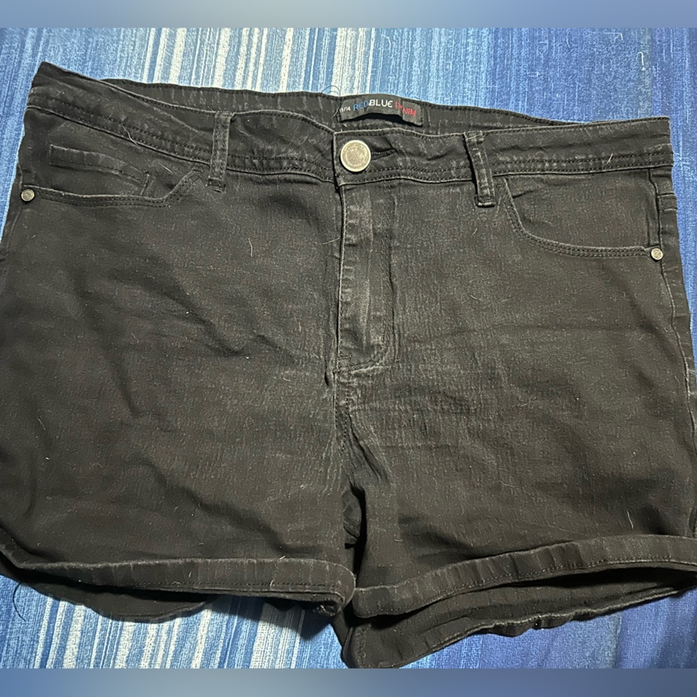 Black Jean Shorts